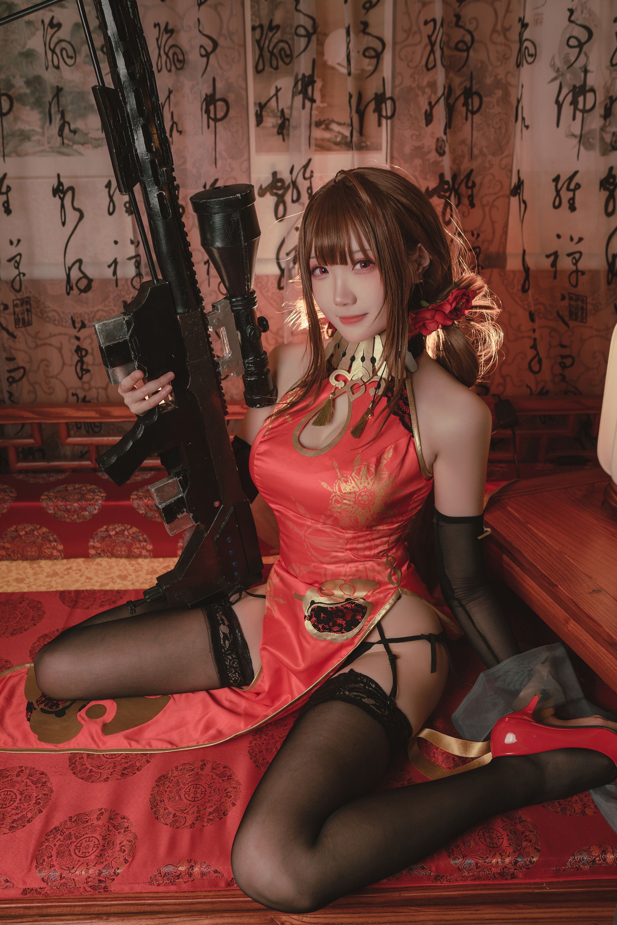瓜希酱 - NO.003 DSR-50 红牡丹 [16P]-XikXak